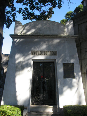 Recoleta Cemetery, Buenos Aires, Manuel Dorrego