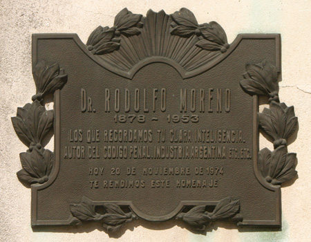 Buenos Aires, Recoleta Cemetery, Rodolfo Moreno