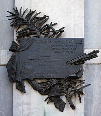 Recoleta Cemetery, Buenos Aires, Palma, Ángel della Valle