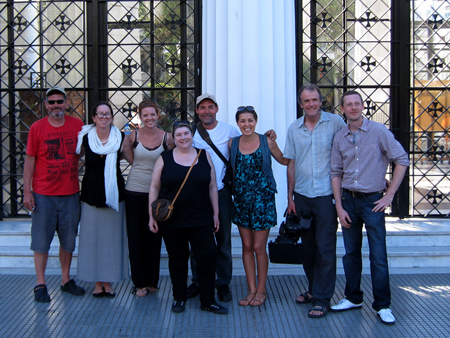 Recoleta Cemetery, Globe Trekker crew, Judith, Robert Wright