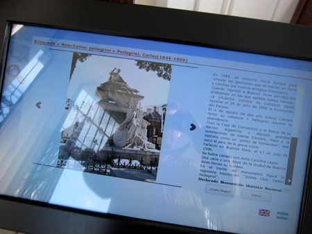 Buenos Aires, Recoleta Cemetery, touch screen