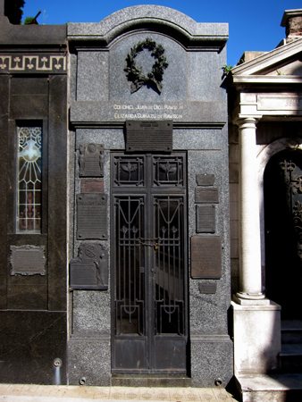 Recoleta Cemetery, Buenos Aires, Coronel Juan de Dios Rawson