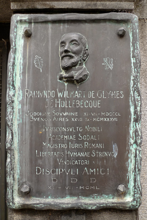 Recoleta Cemetery, Buenos Aires, Raimundo Wilmart de Glymes de Hollebecque