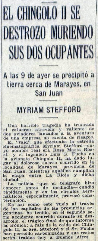 La Nación, Chingolo II, Myriam Stefford