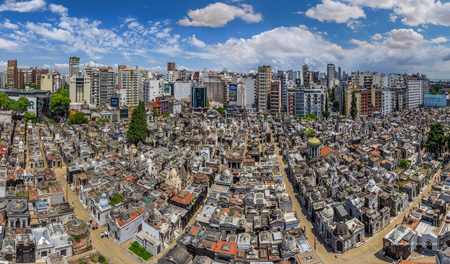 Buenos Aires, Recoleta Cemetery, aerial view, drone, AirPano